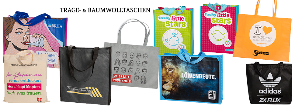 Tragetaschen & Baumwolltaschen bedrucken & besticken