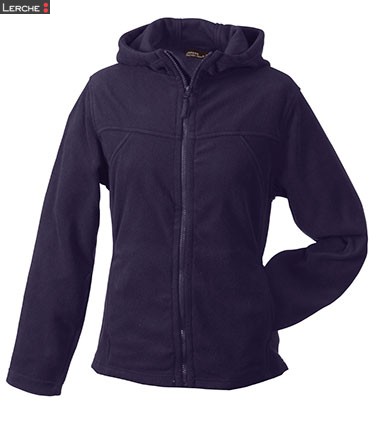 Girly Microfleece Jacket Hooded James & Nicholson