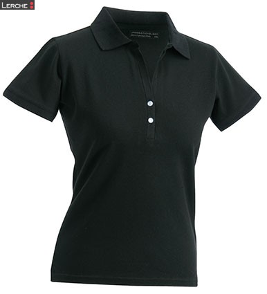 Ladies' Elastic Polo Short-Sleeved James & Nicholson