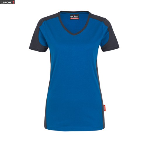 Women V-Shirt Contrast Performance Hakro