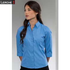 Popelin Bluse mit 3/4 Arm Russell