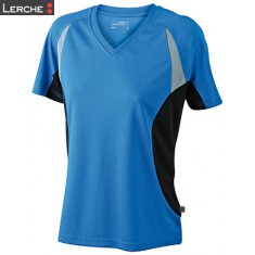 Damen Laufshirt mit V-Ausschnitt James & Nicholson