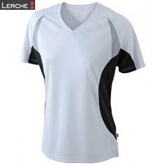 Damen Laufshirt mit V-Ausschnitt James & Nicholson
