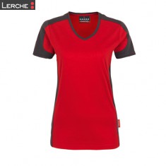 Women V-Shirt Contrast Performance Hakro