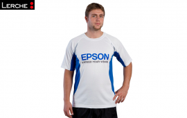 Bedrucktes und atmungsaktives Herren Laufshirt für EPSON Running Team