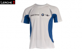 Atmungsaktive Laufshirts bedruckt für die BMW Group