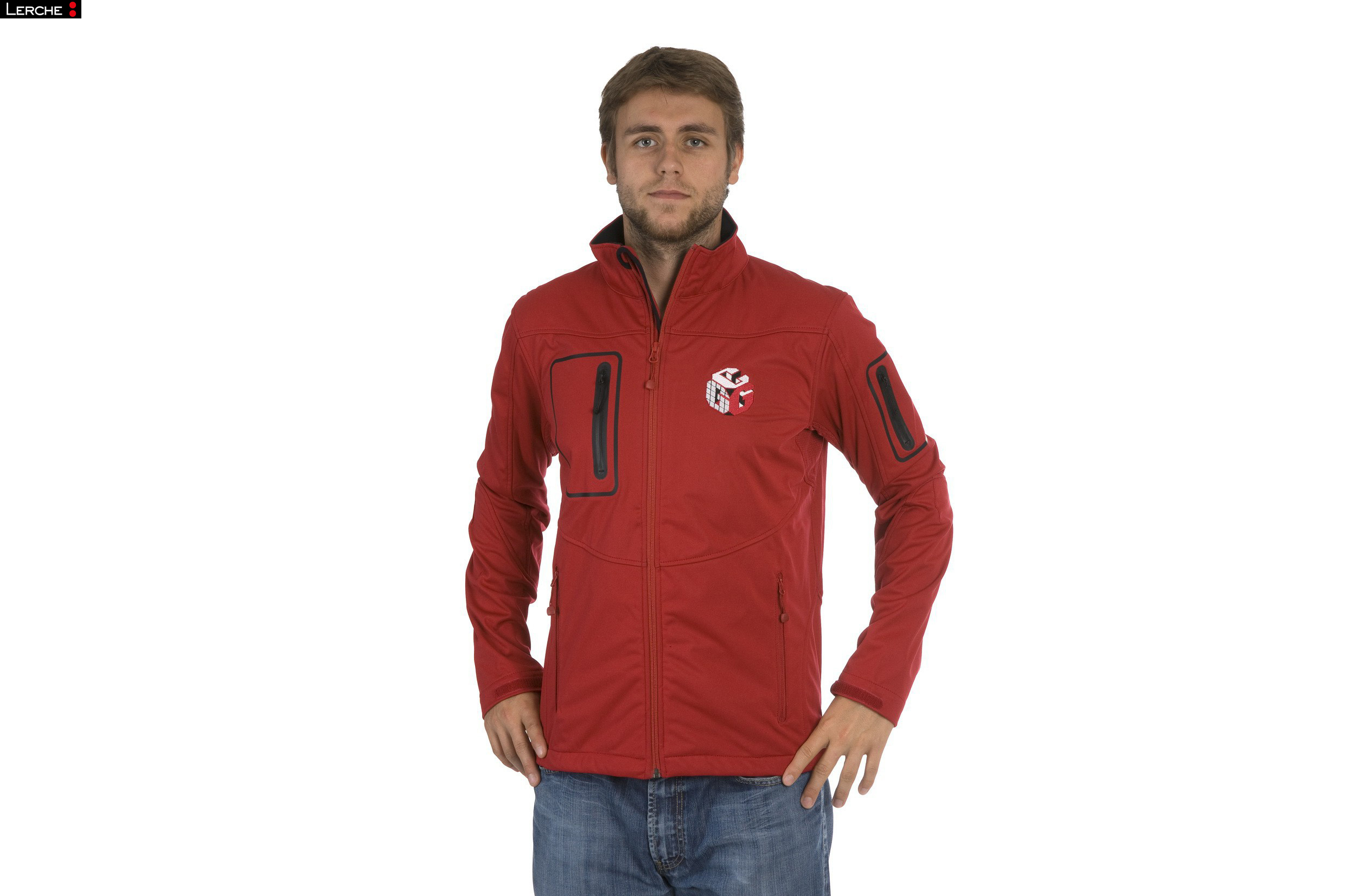 Hochwertige und funktionelle Softshell Jacke als Werbetextil Funktionelle & praktische Softshelljacke in Rot für die