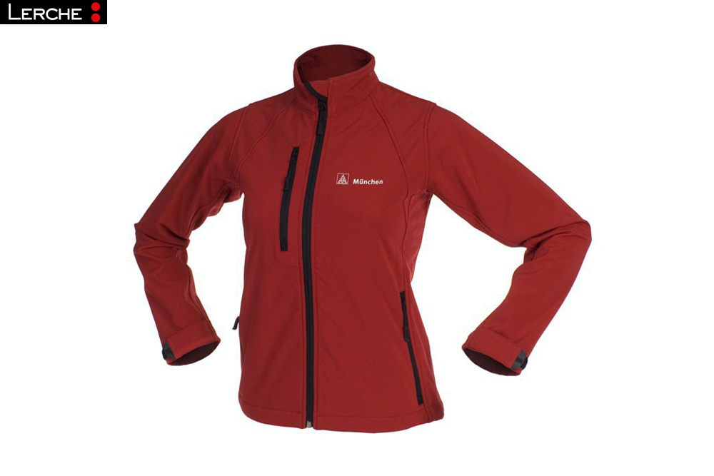 Softshell Jacken bedruckt für IG Metall München Lerche 3 lagige Werbe Softshell Jacke: bedruckt mit Logo für Herren